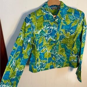 Vibrant Green and Blue Women's Chico Jacket